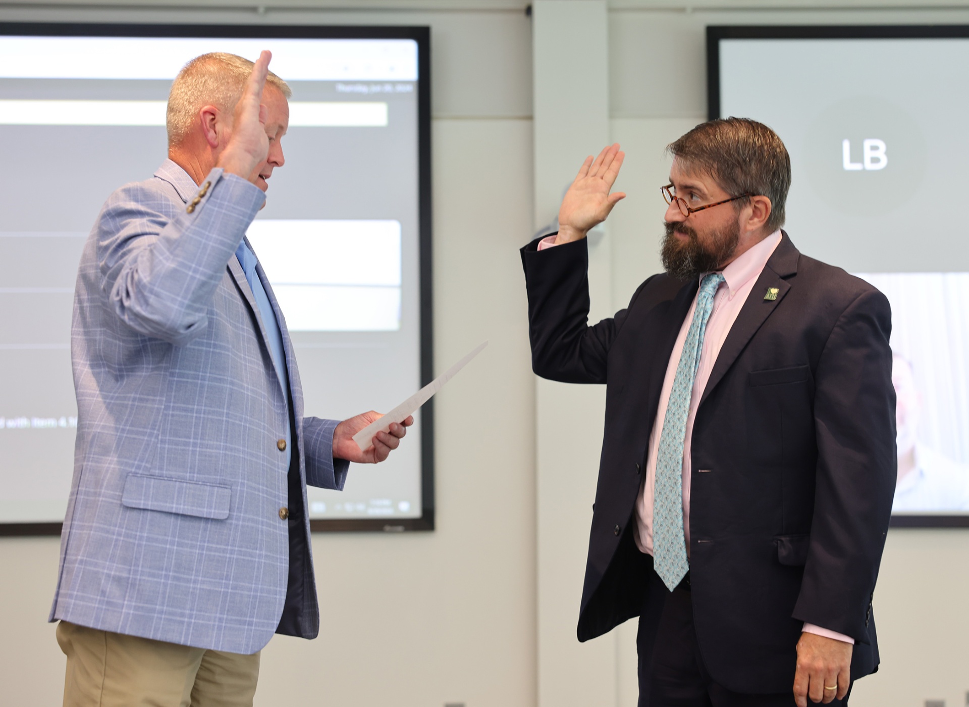 Cory Cox sworn in to the Arkansas Tech University Board of Trustees, June 2024